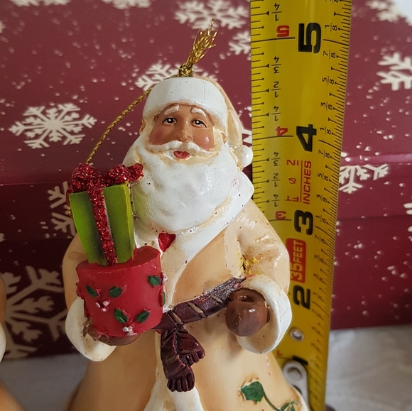 Three Santas Tree Ornaments Decorations - Picture 2 of 4